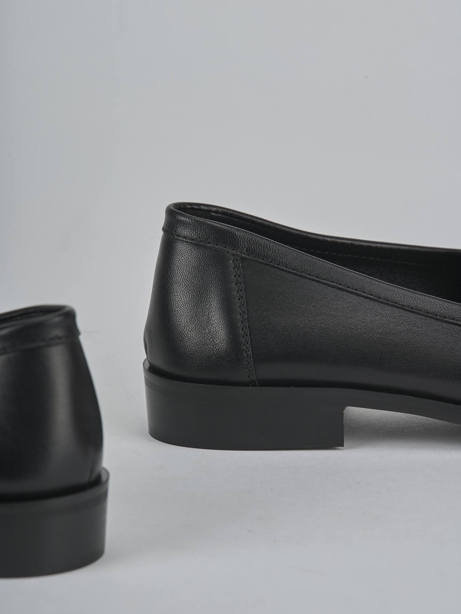 Mocassini tacco 1cm pelle nero