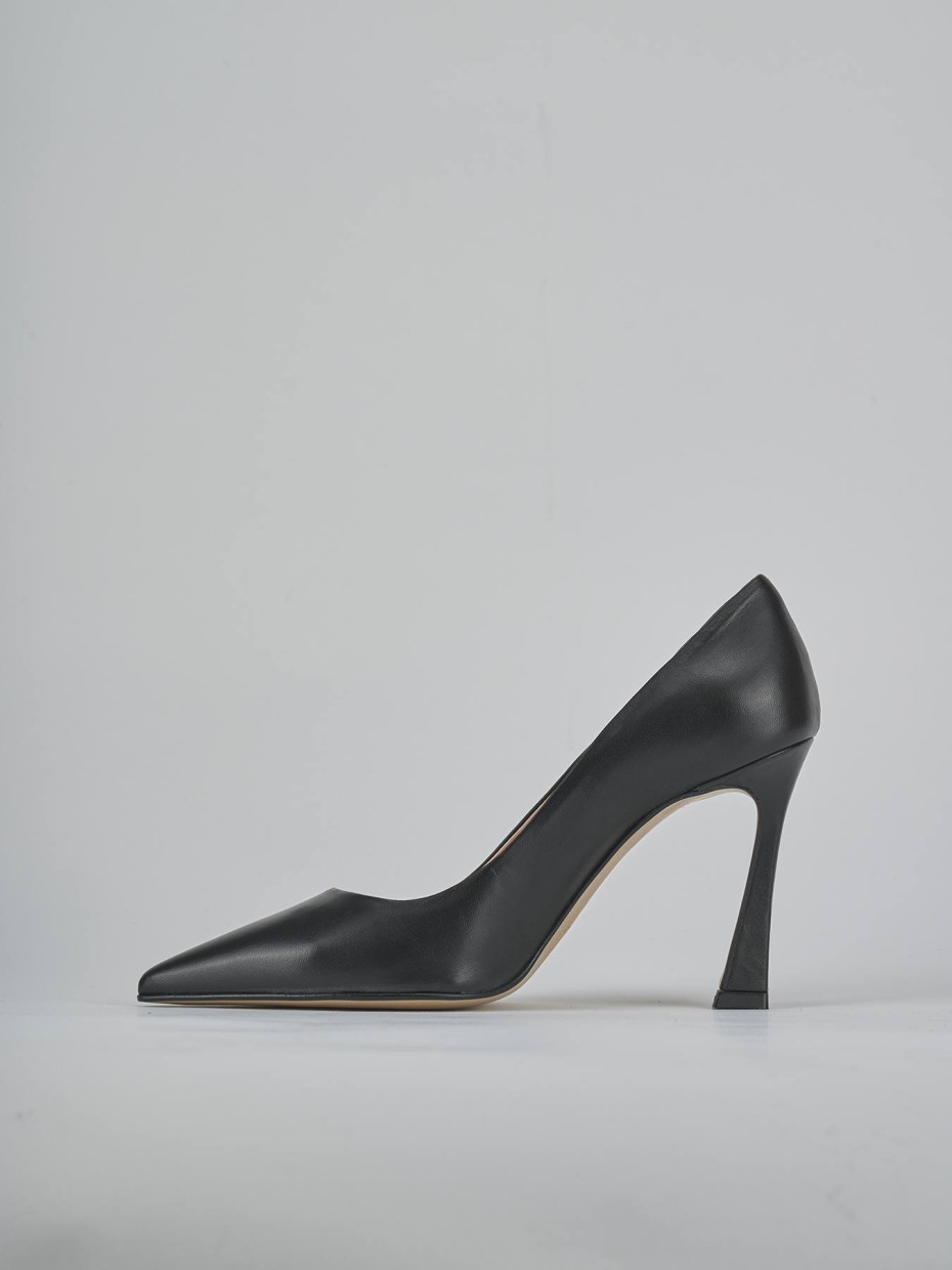 Décolleté e slingback tacco 9cm pelle nero