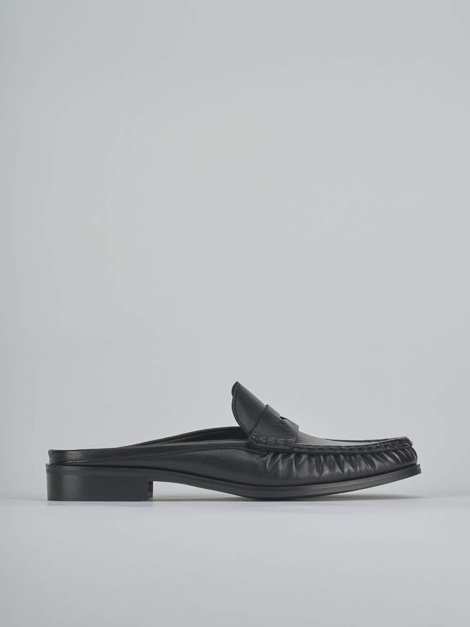Sabot tacco 1cm pelle nero