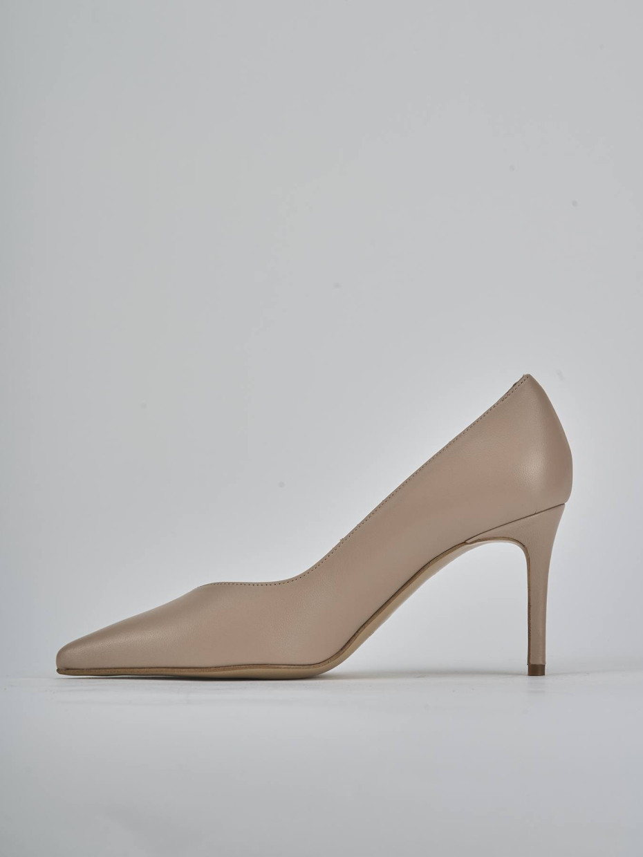 Décolleté e slingback tacco 7cm pelle rosa