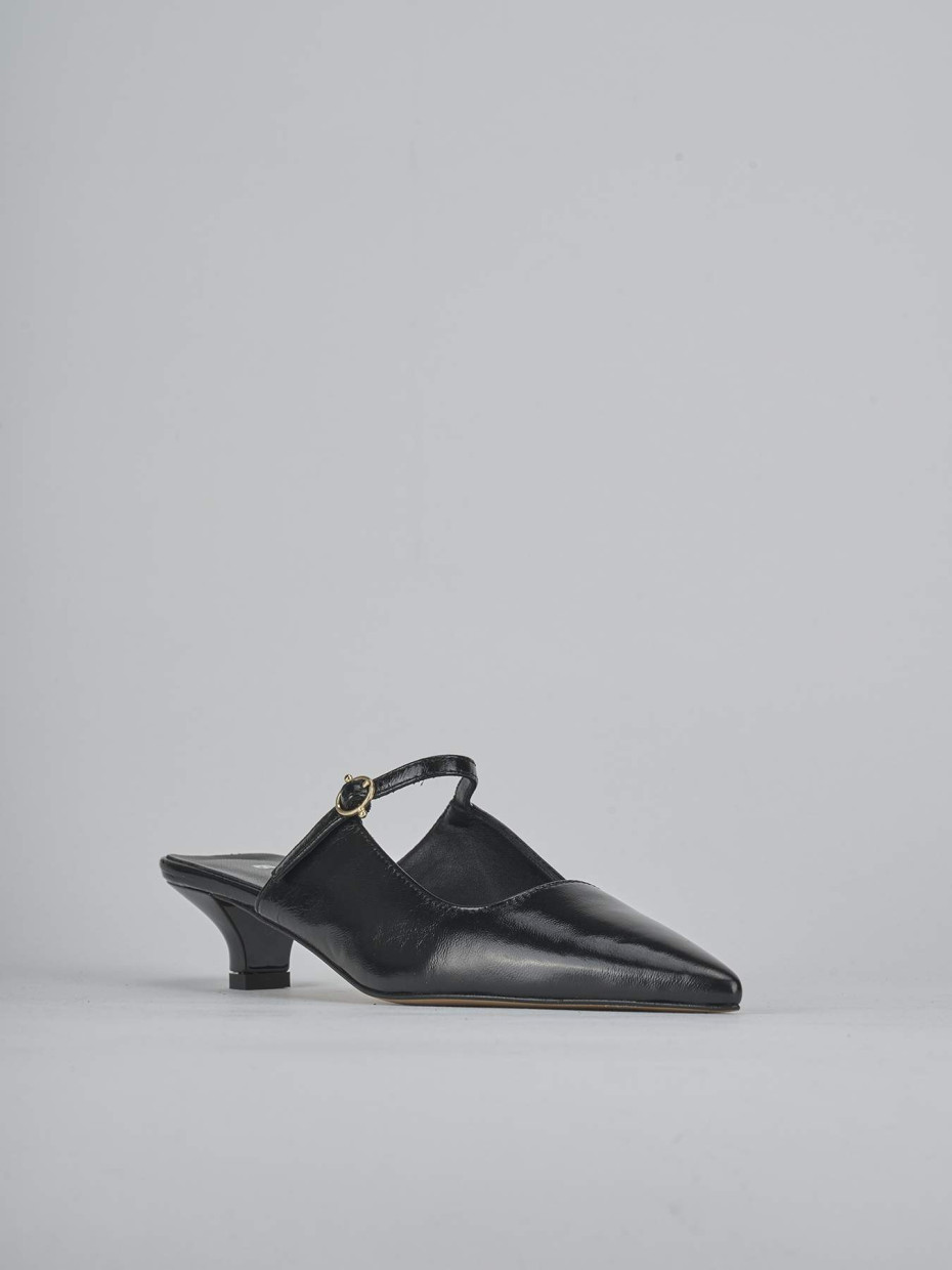 Sabot tacco 3cm vernice nero