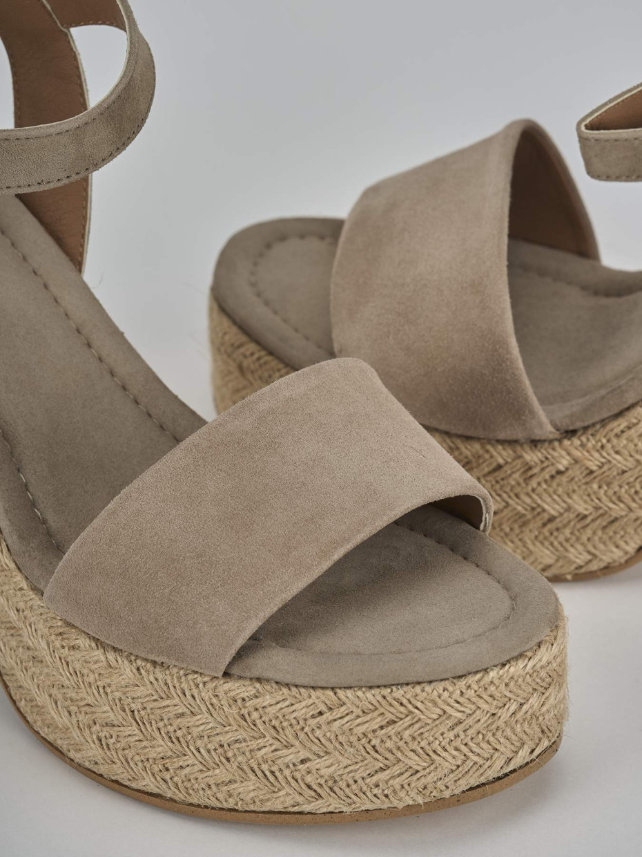 Sandali tacco 9cm camoscio beige