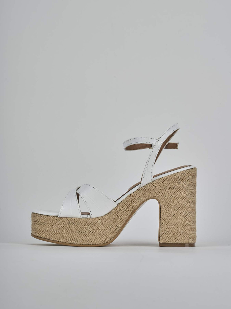 Sandali tacco 9cm cocco bianco