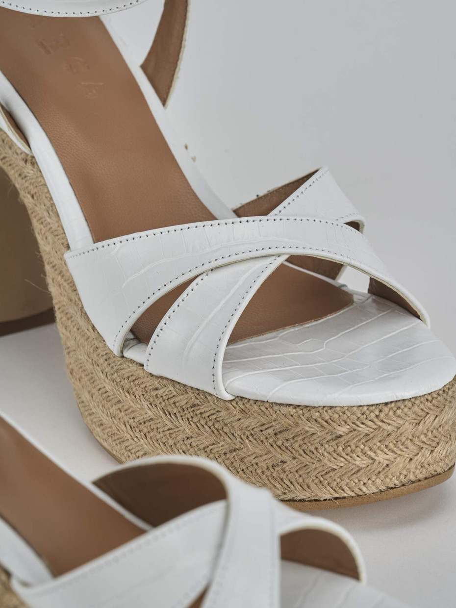 Sandali tacco 9cm cocco bianco