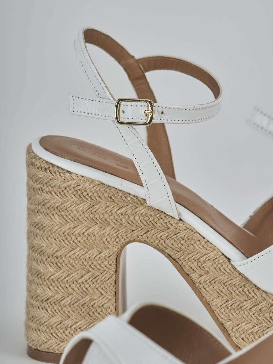 Sandali tacco 9cm cocco bianco