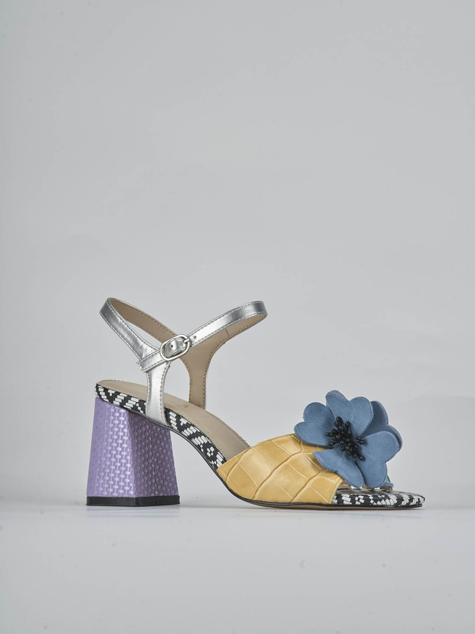 Sandali tacco 7cm pelle rosa
