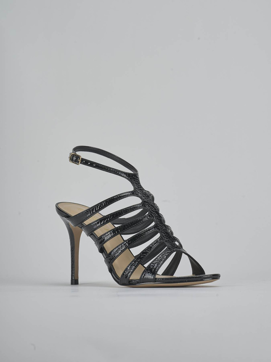 Sandali tacco 9cm vernice nero