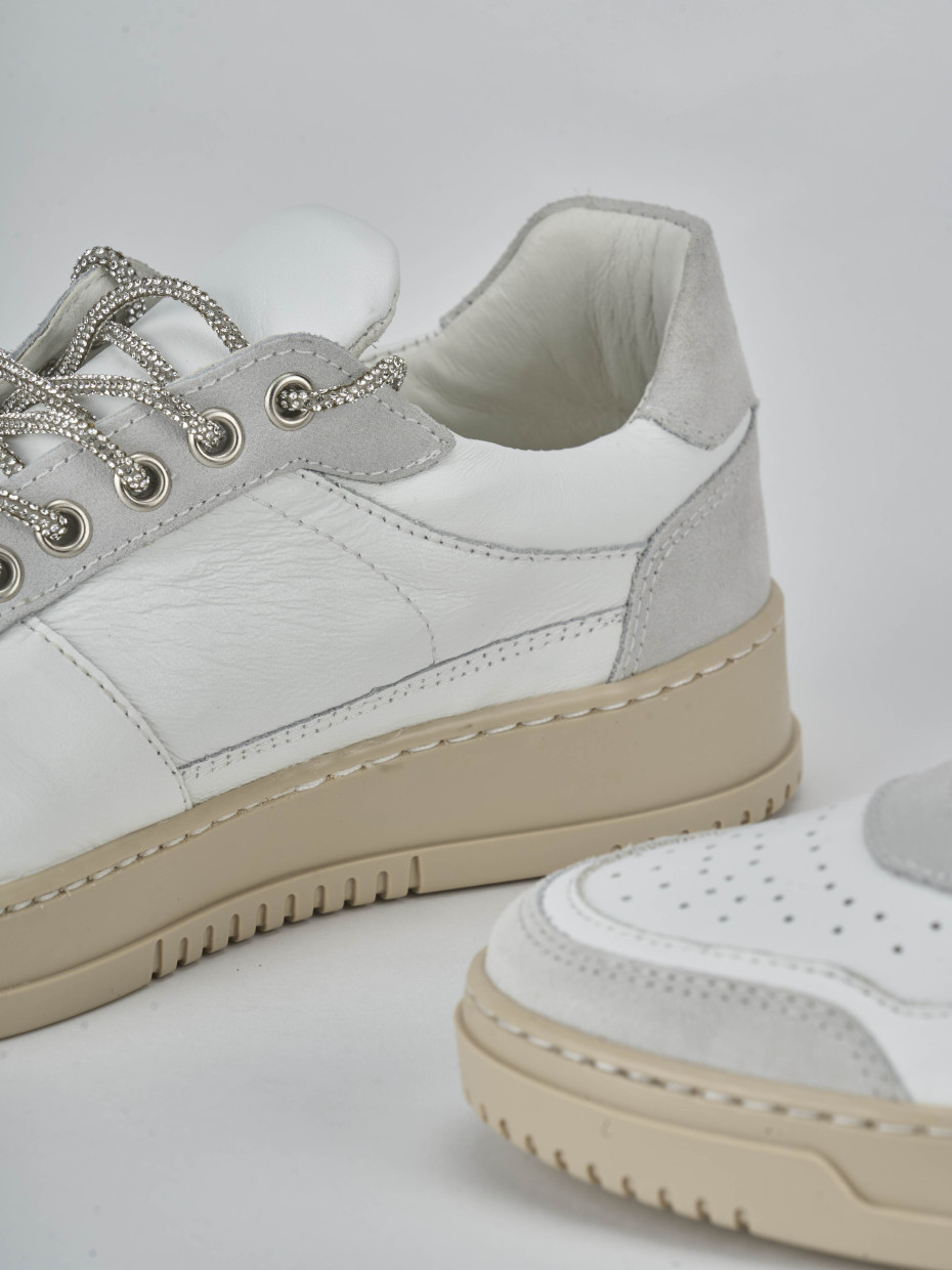 Sneakers pelle bianco