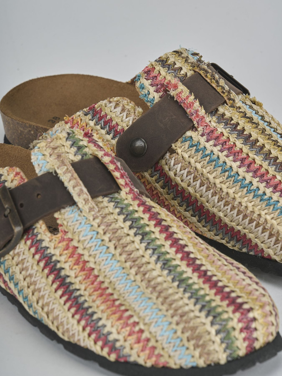 Sabot tacco 1 cm multicolor tessuto