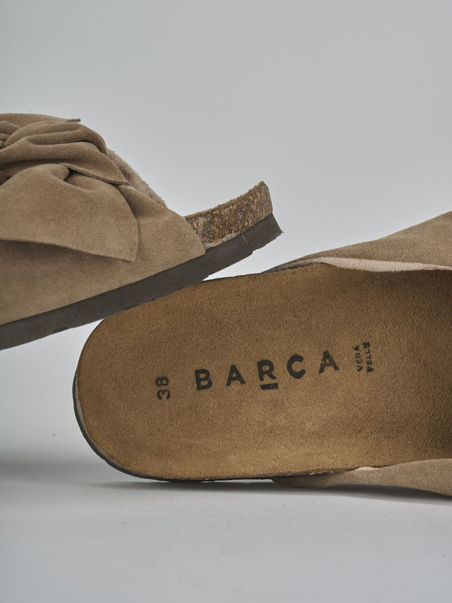 Ciabatte camoscio beige