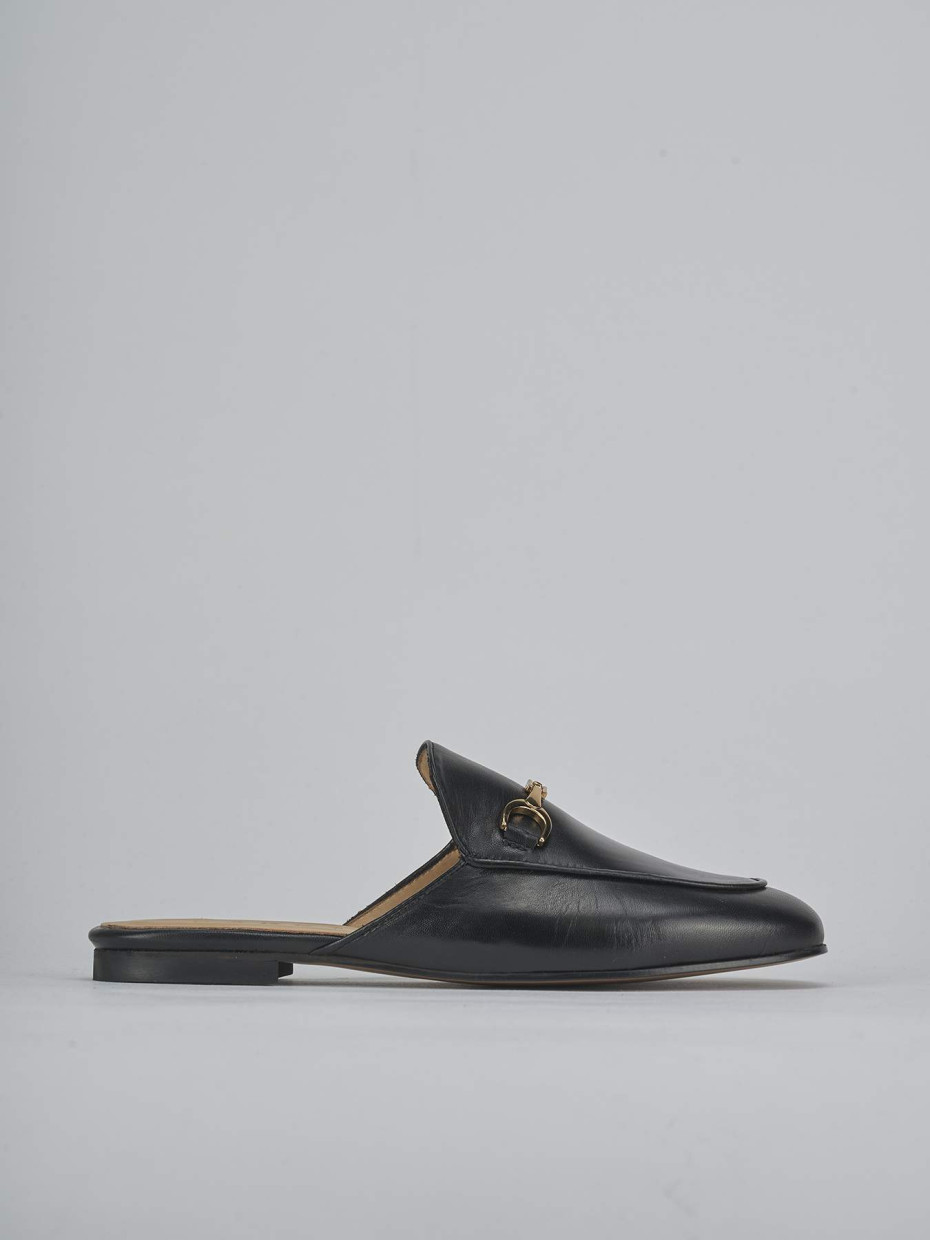 Sabot tacco 1cm pelle nero