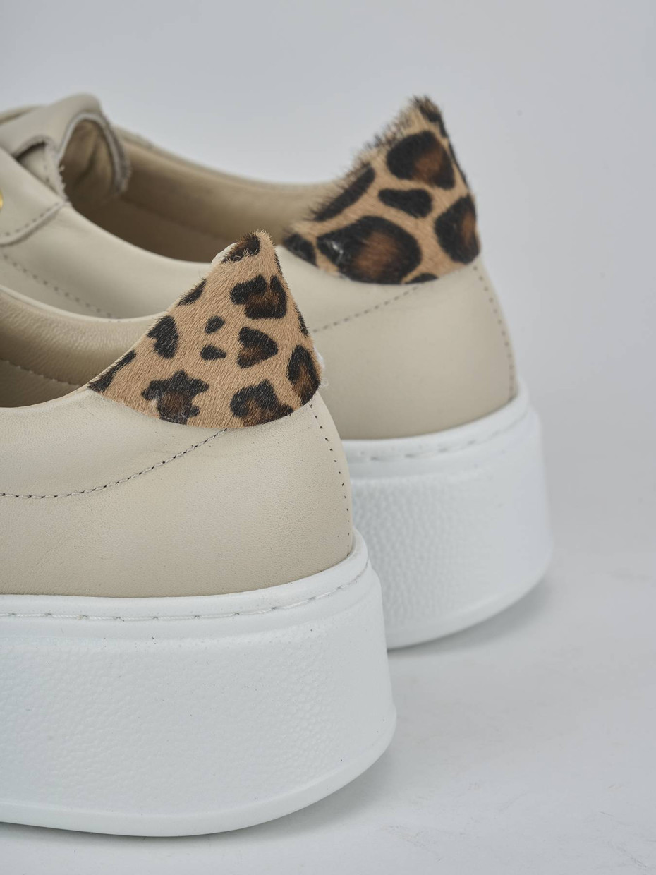 Sneakers pelle beige