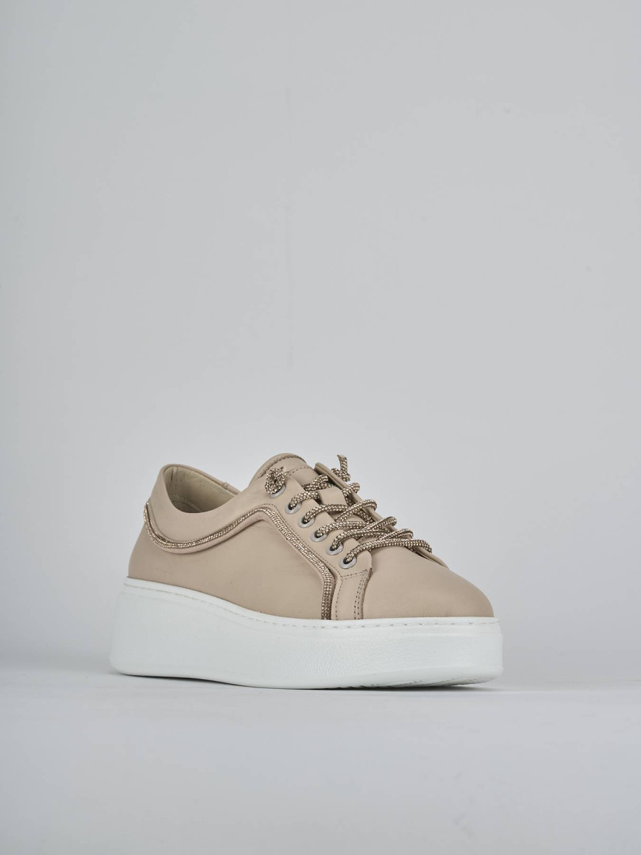 Sneakers pelle beige