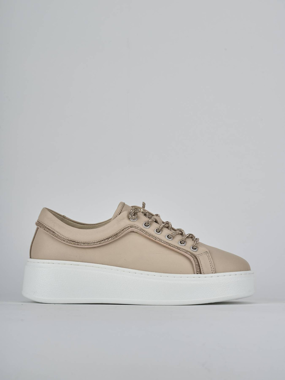 Sneakers pelle beige