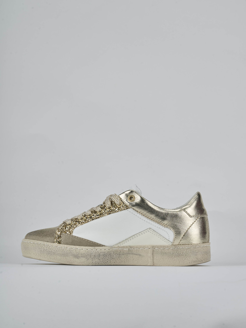 Sneakers pelle beige