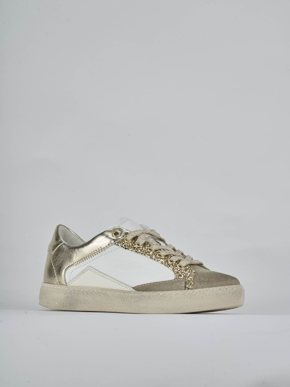 Sneakers pelle beige