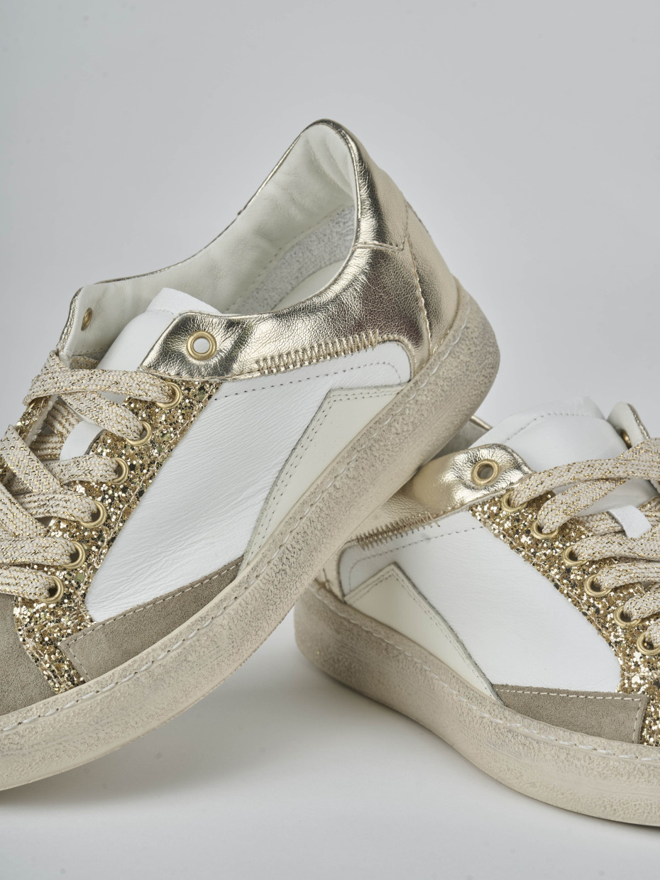 Sneakers pelle beige