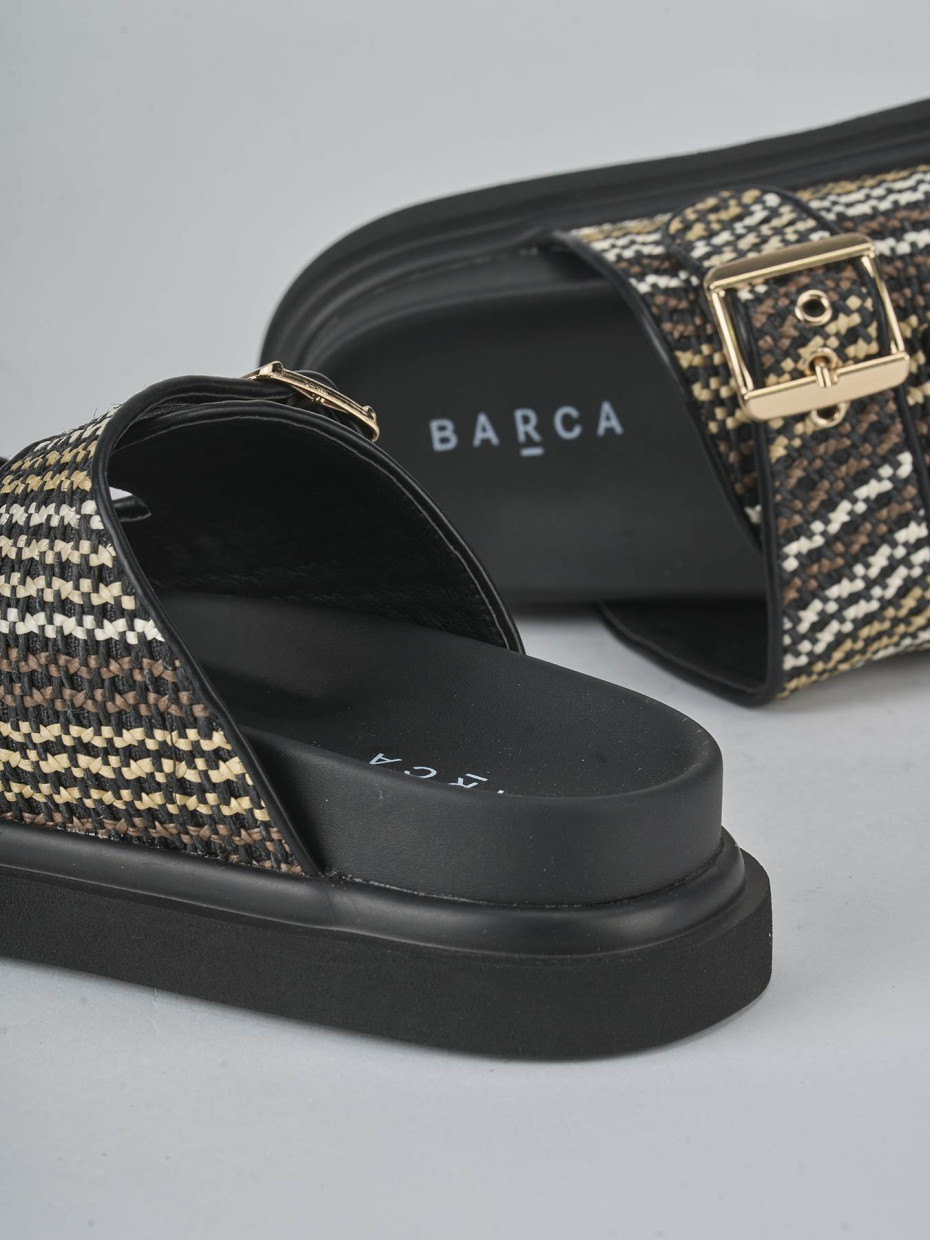 Ciabatte tacco 1cm pelle beige
