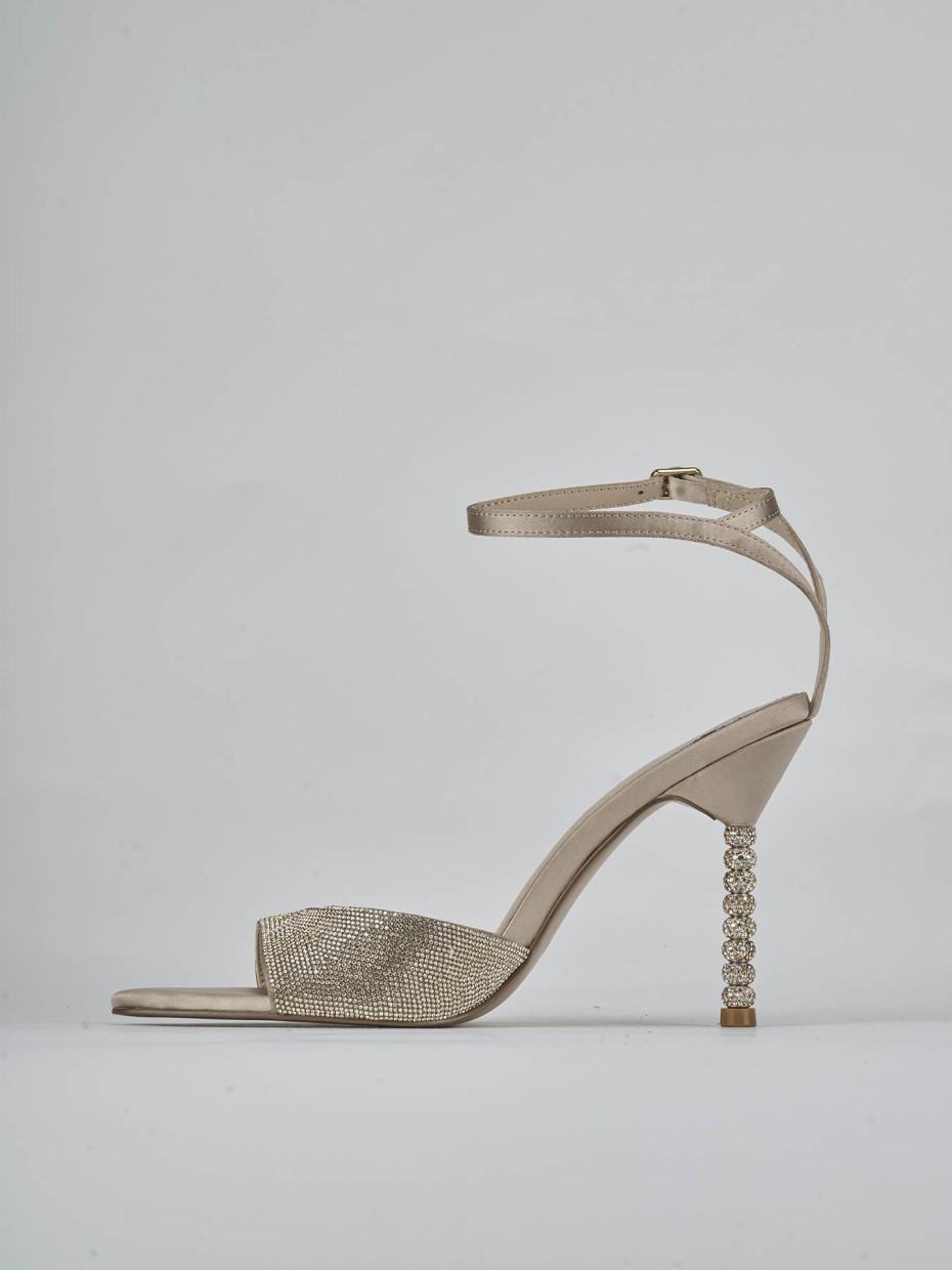 Sandali tacco 9cm pelle beige