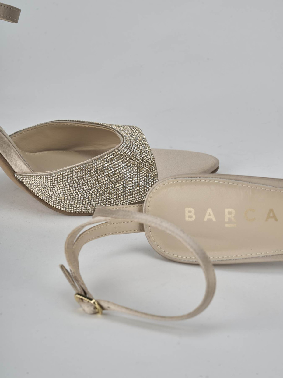 Sandali tacco 9cm pelle beige