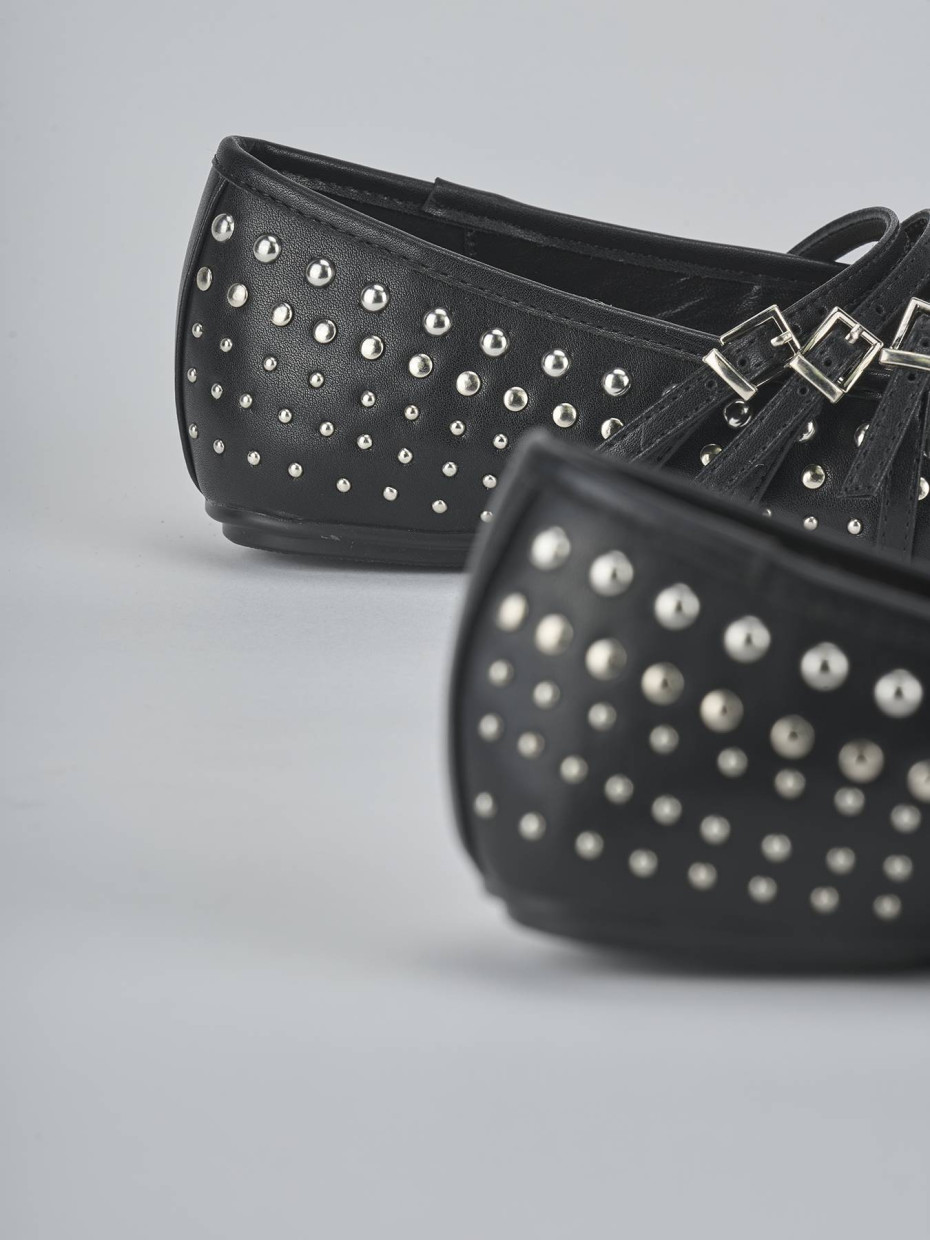 Ballerine tacco 1cm pelle nero