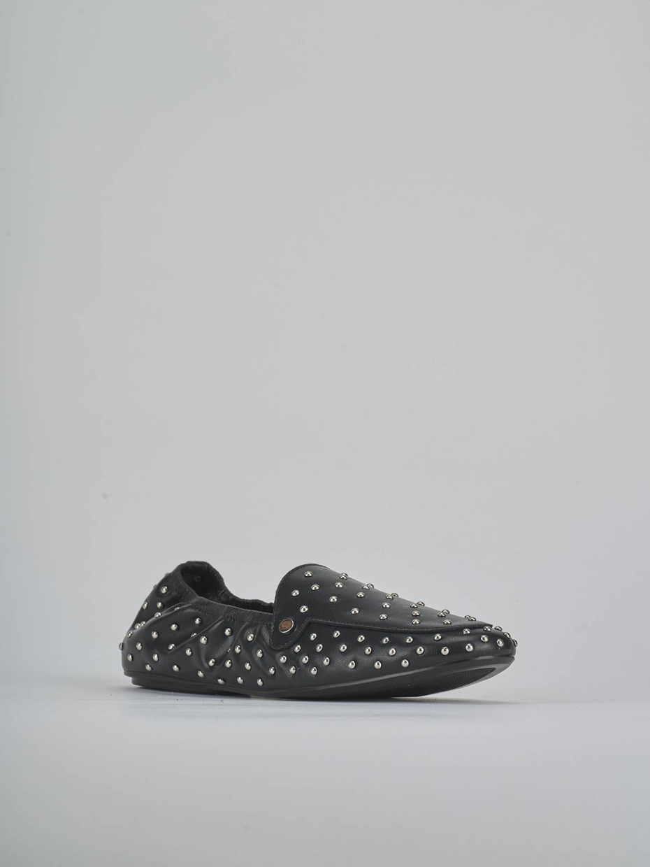 Mocassini tacco 1cm pelle nero