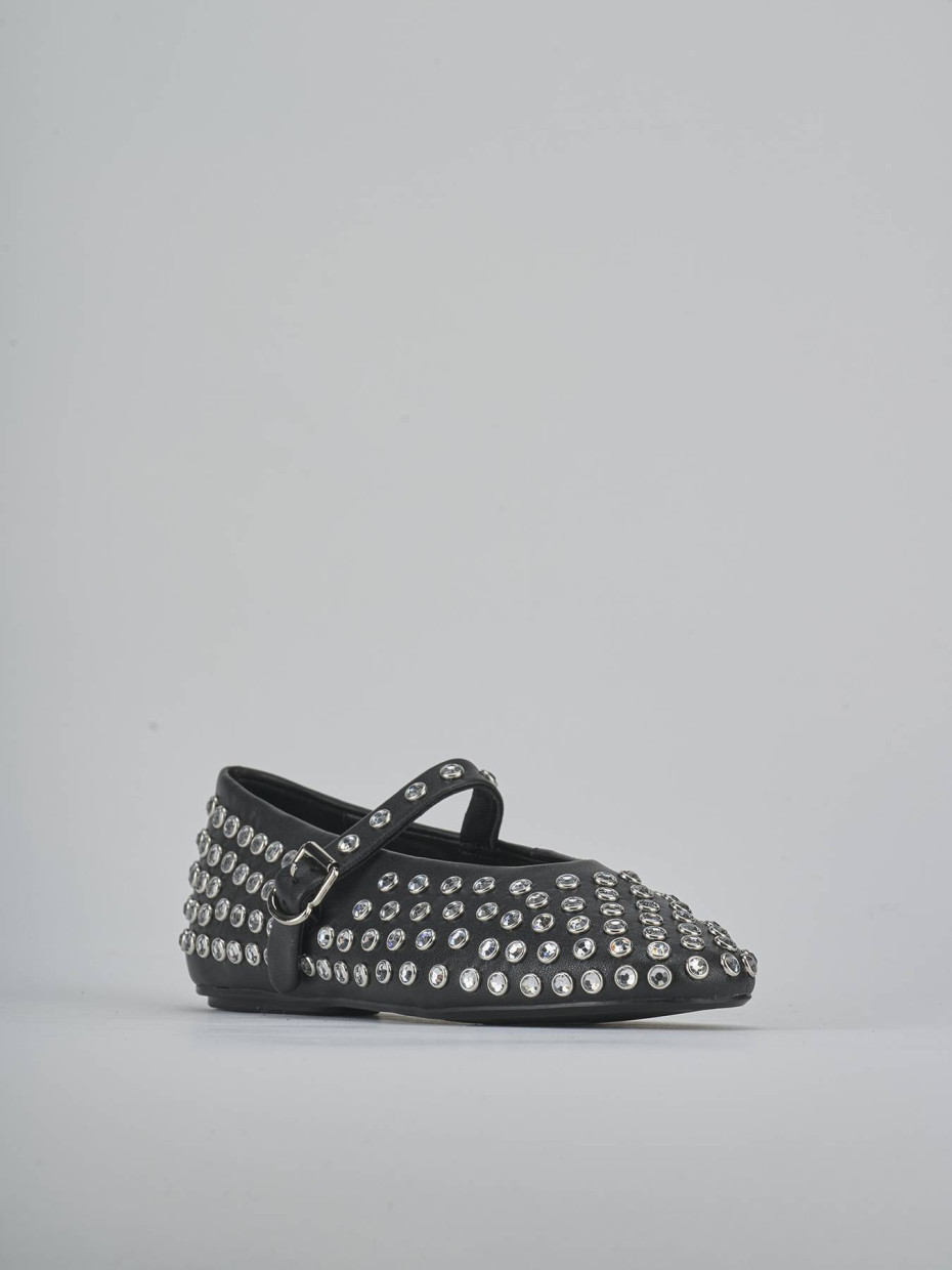 Ballerine tacco 1cm pelle nero