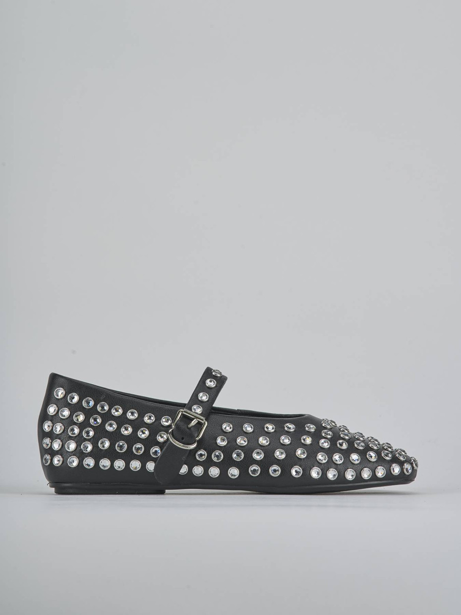 Ballerine tacco 1cm pelle nero
