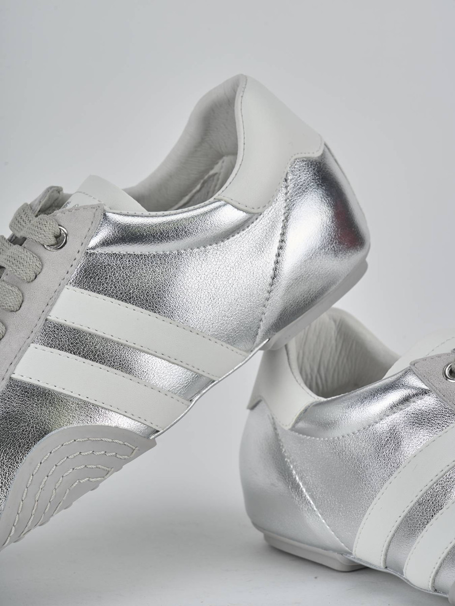 Sneakers laminato argento