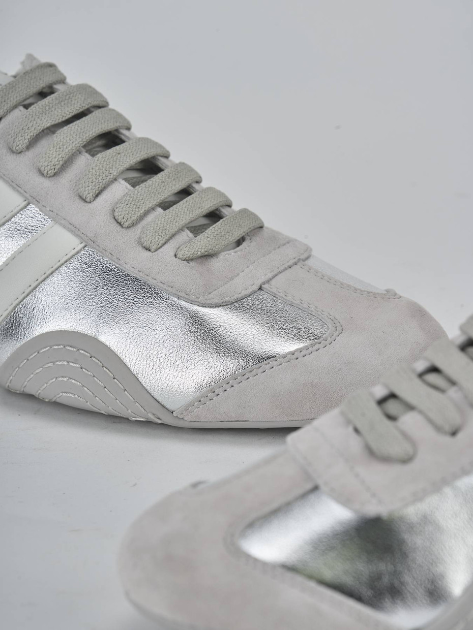 Sneakers laminato argento