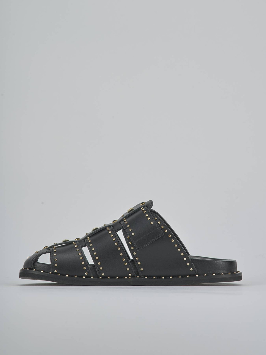 Sabot tacco 1cm pelle nero