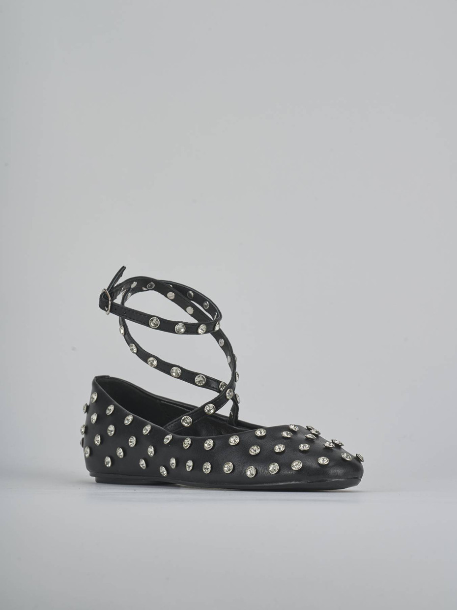 Ballerine tacco 1cm pelle nero