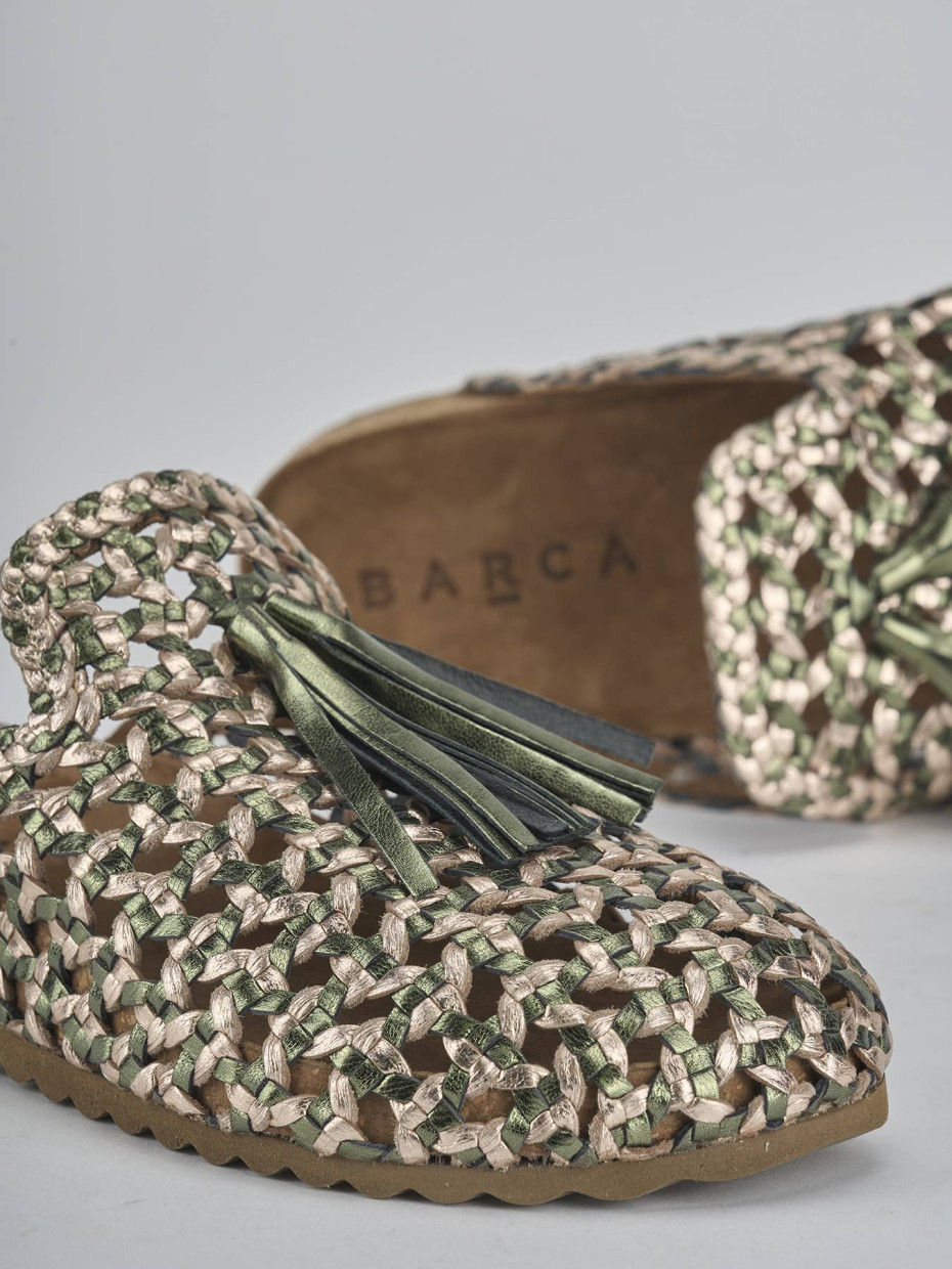 Sabot tacco 1cm laminato verde