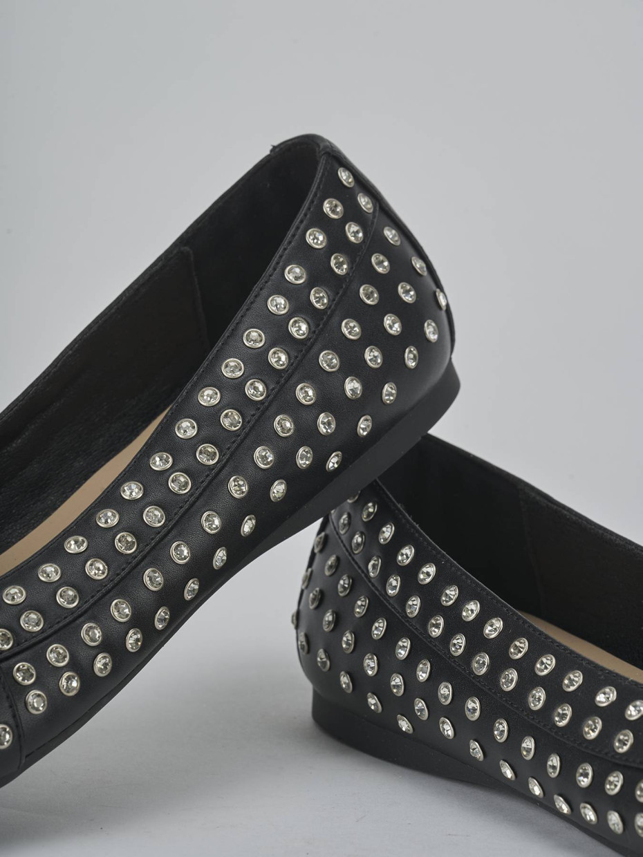 Ballerine tacco 1cm pelle nero