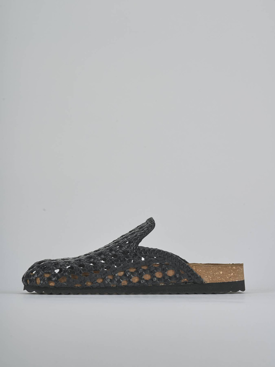 Sabot tacco 1cm pelle nero