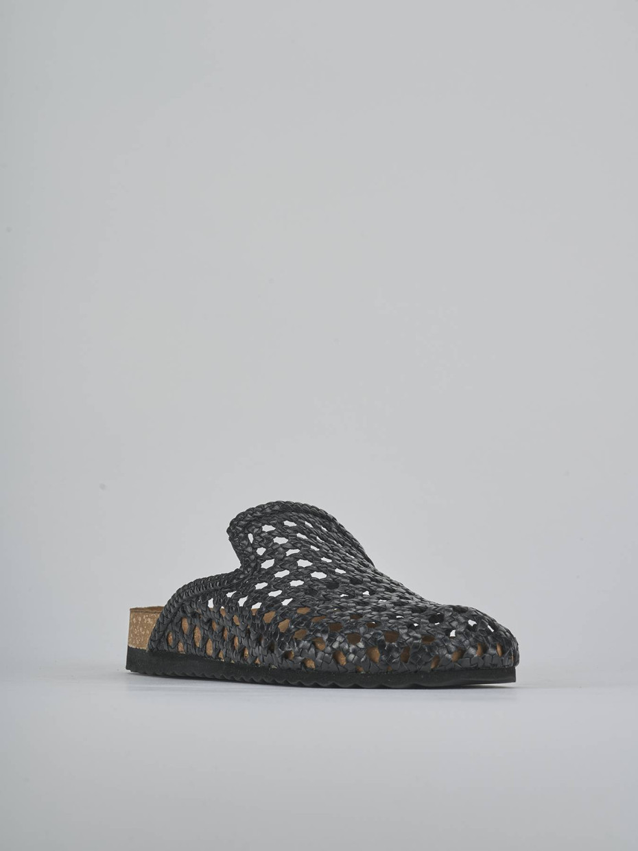 Sabot tacco 1cm pelle nero