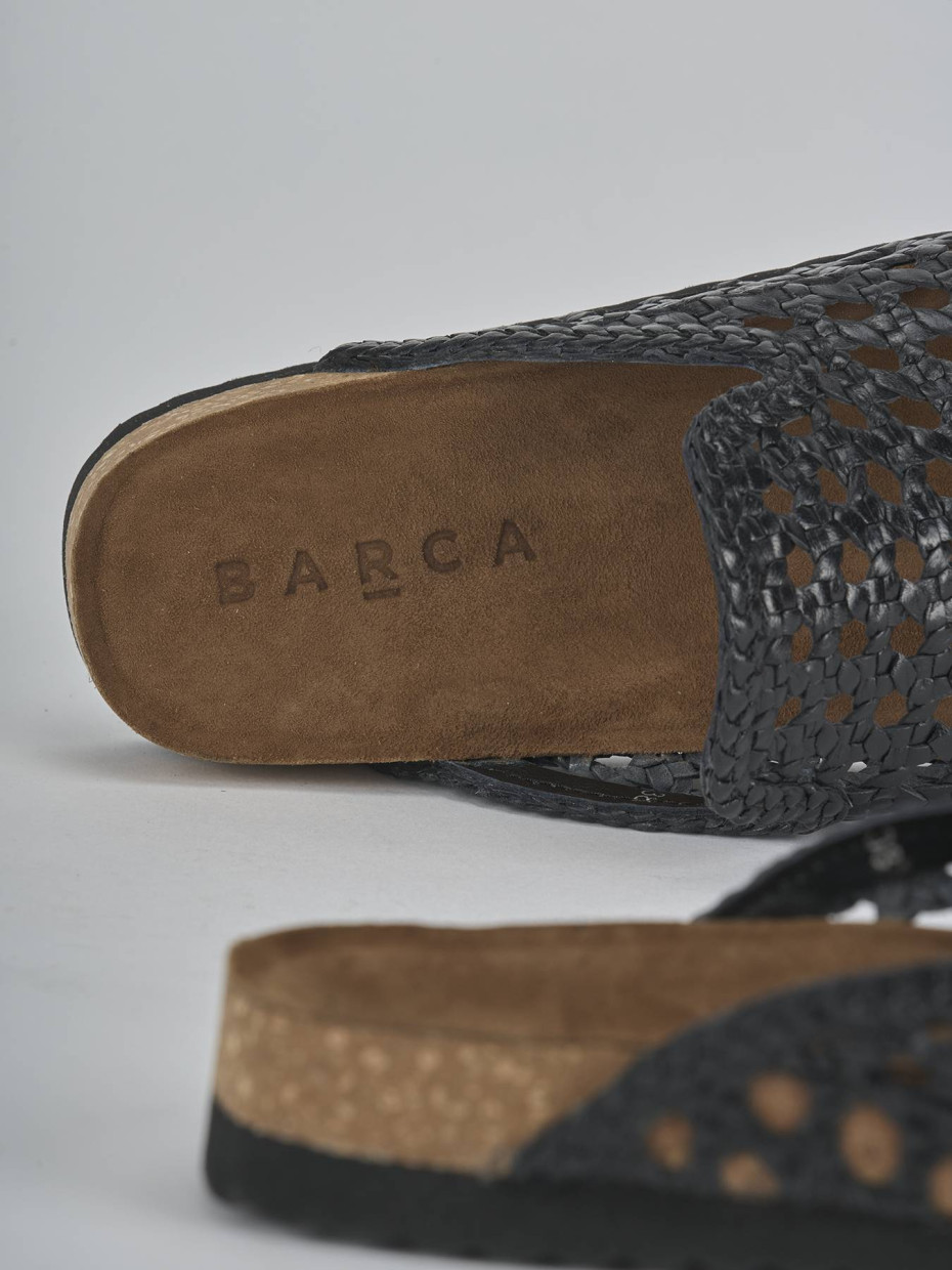 Sabot tacco 1cm pelle nero