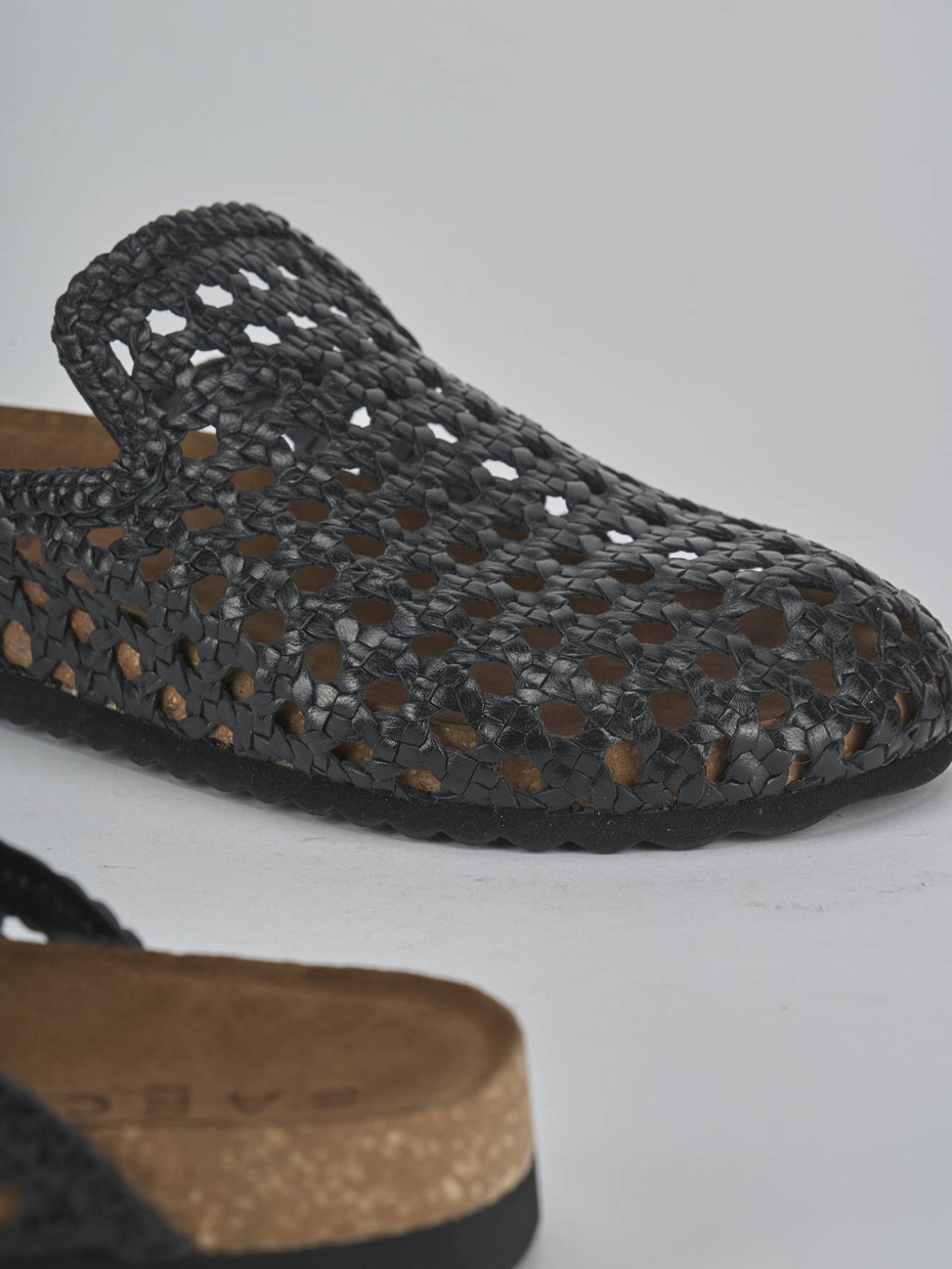 Sabot tacco 1cm pelle nero