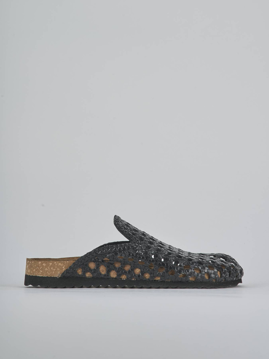 Sabot tacco 1cm pelle nero