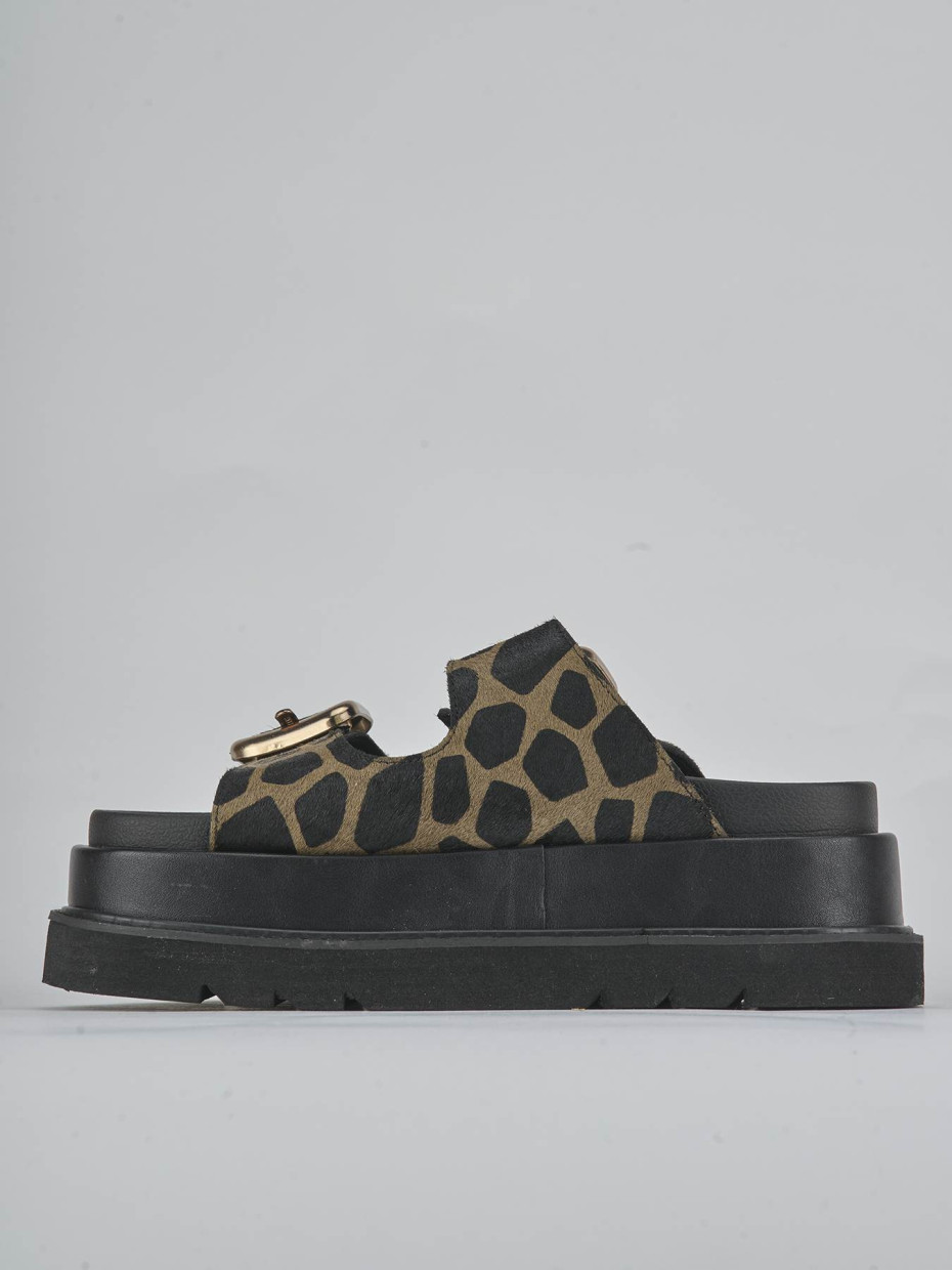 Ciabatte tacco 1cm pelle nero
