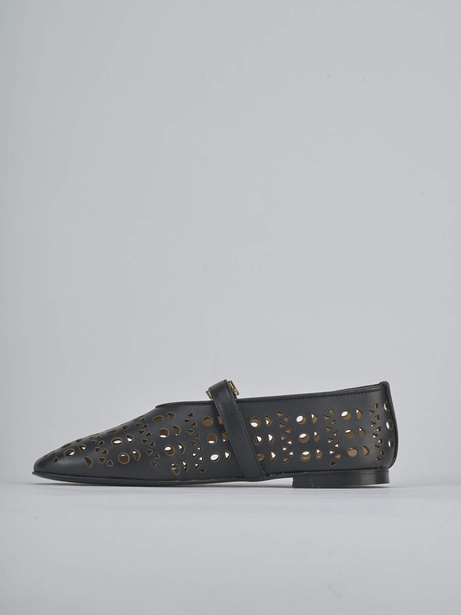 Ballerine tacco 1cm pelle nero