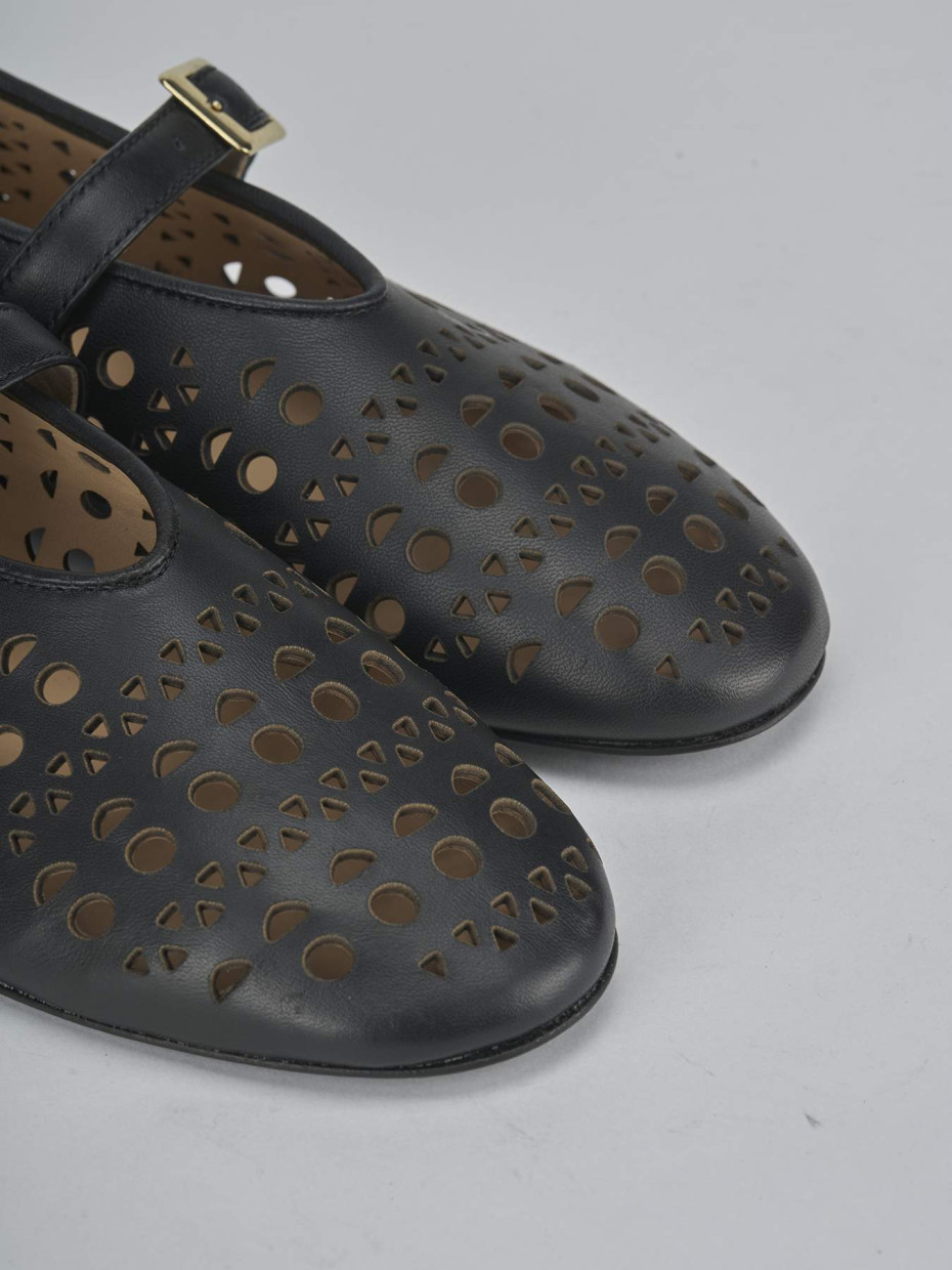 Ballerine tacco 1cm pelle nero