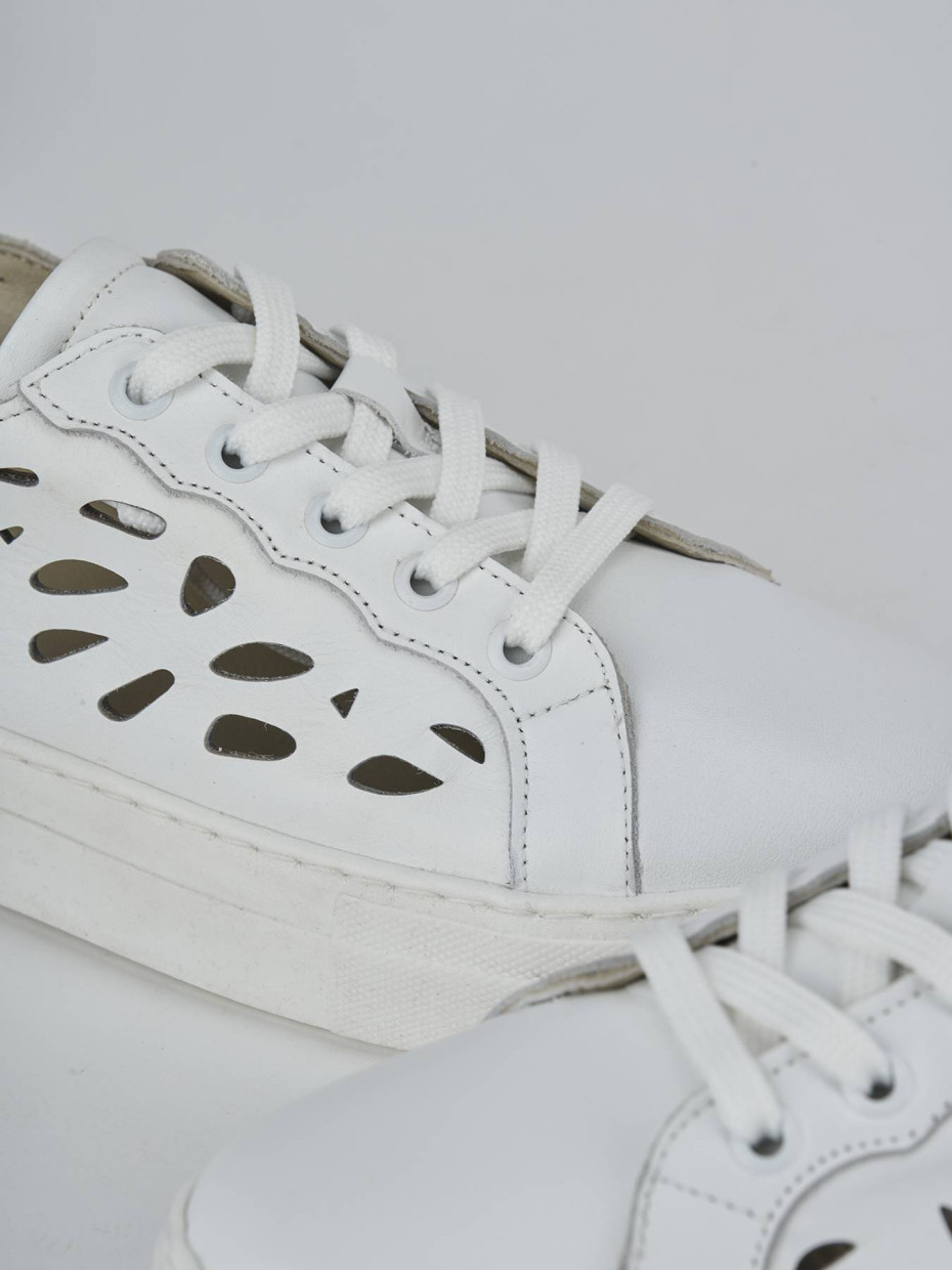 Sneakers pelle bianco