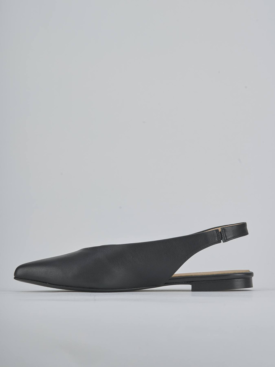Ballerine tacco 1cm pelle nero