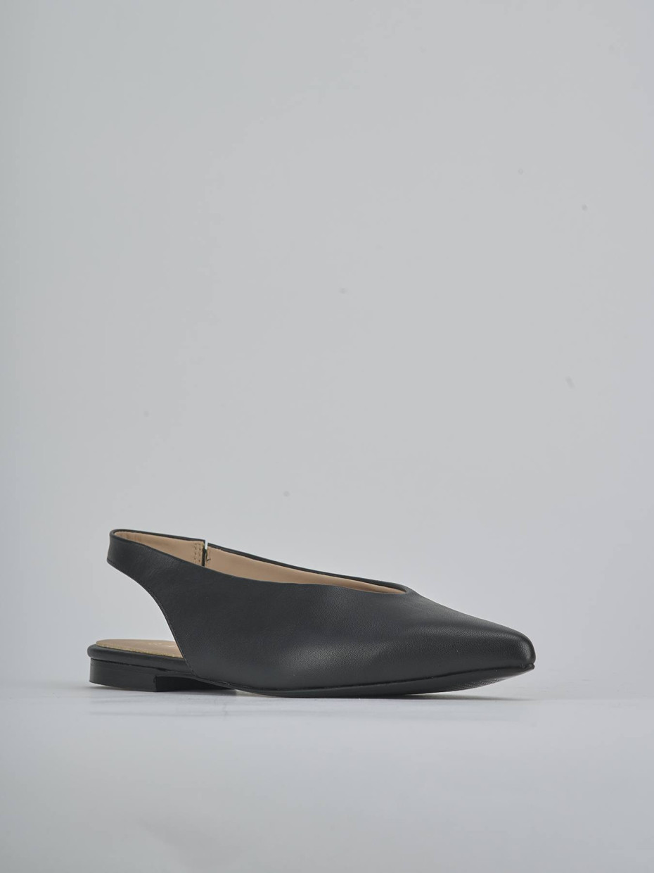 Ballerine tacco 1cm pelle nero