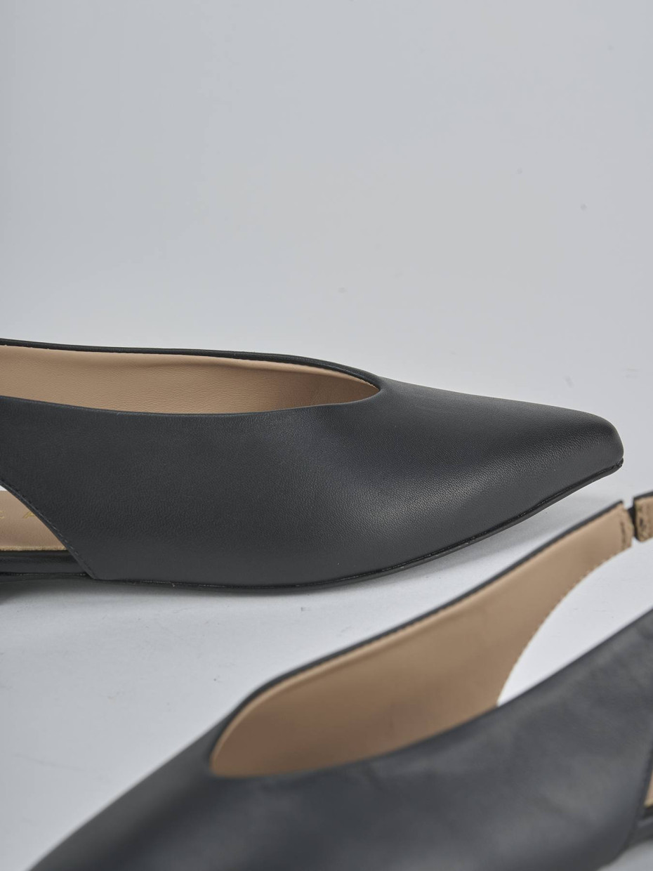 Ballerine tacco 1cm pelle nero