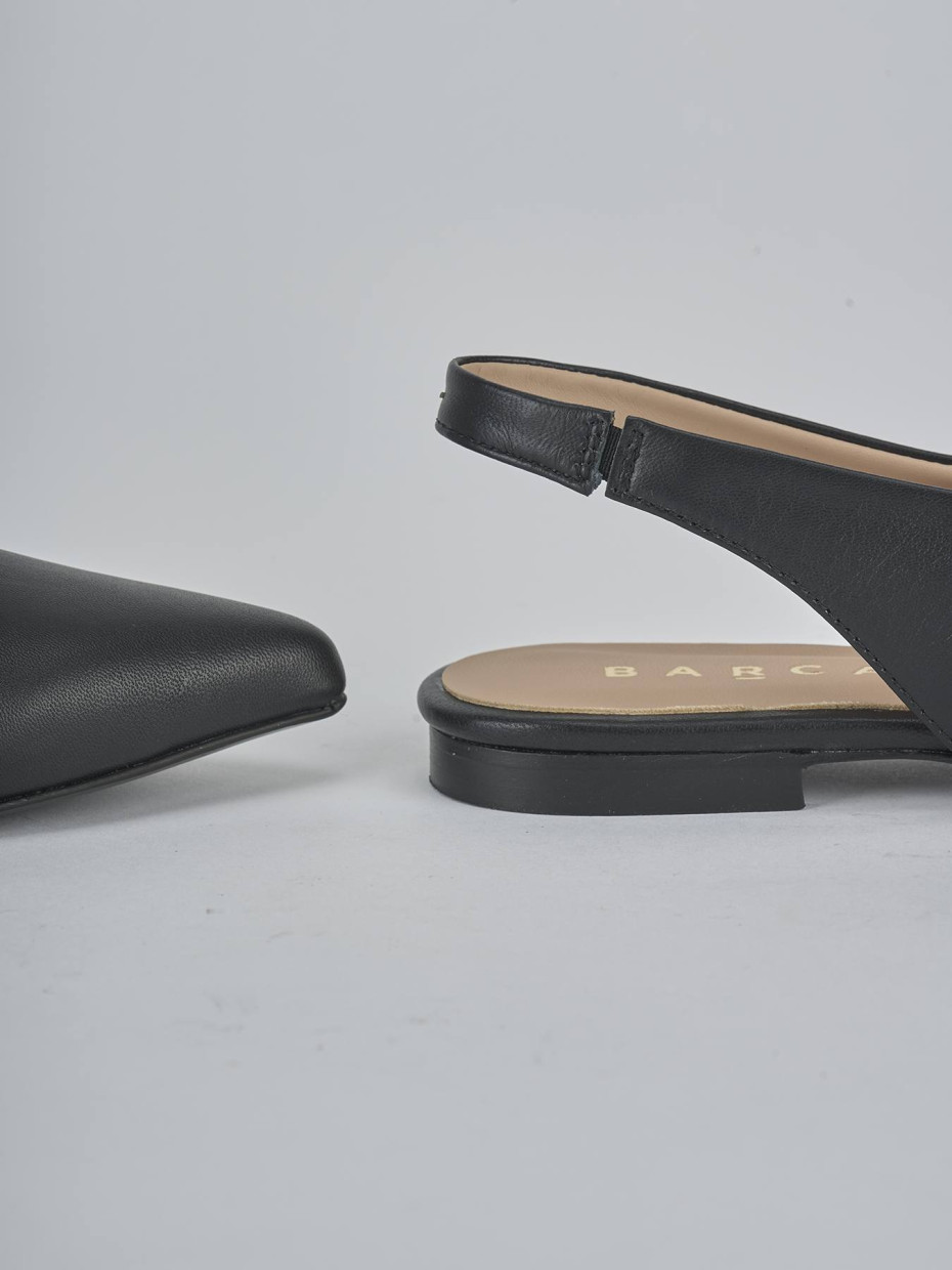 Ballerine tacco 1cm pelle nero