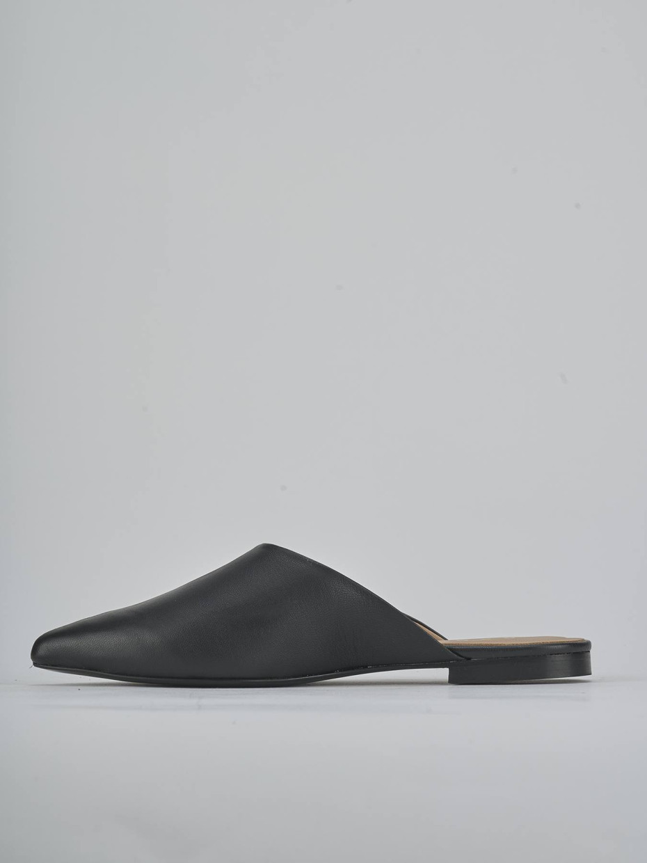 Sabot tacco 1cm pelle nero