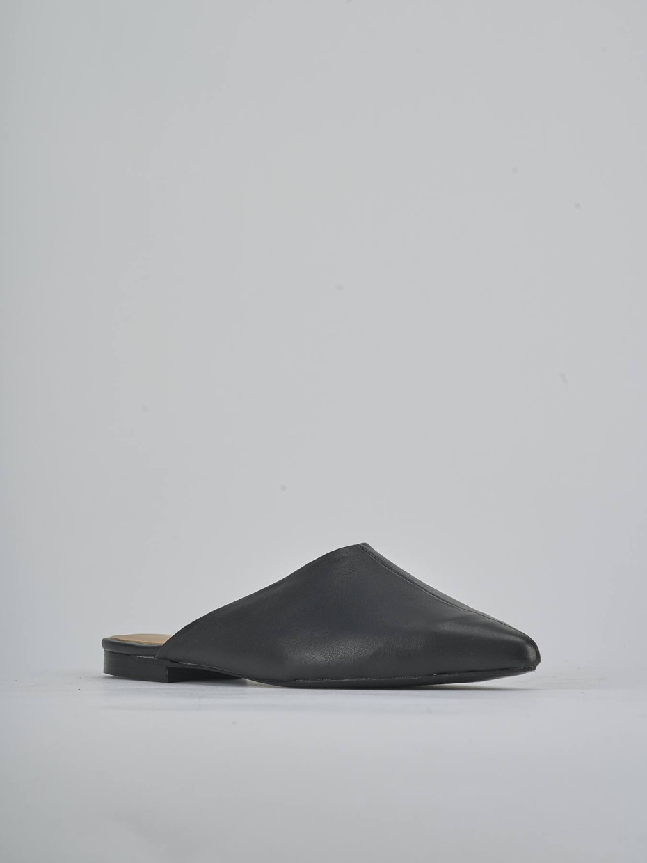 Sabot tacco 1cm pelle nero