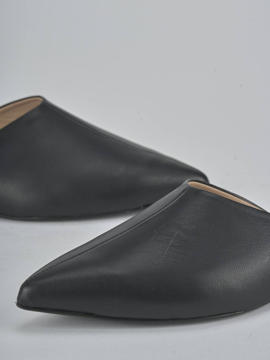 Sabot tacco 1cm pelle nero
